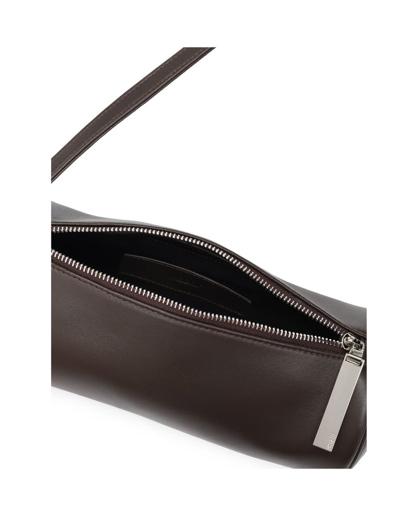 Kazar-Brown-bag-with-a-cylindrical-shape-tmavě-hnědá