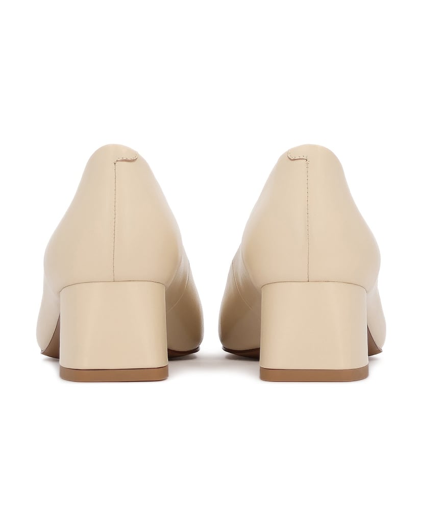 Kazar-Peep-toe-pumps-with-elegant-monogrammed-design-béžová