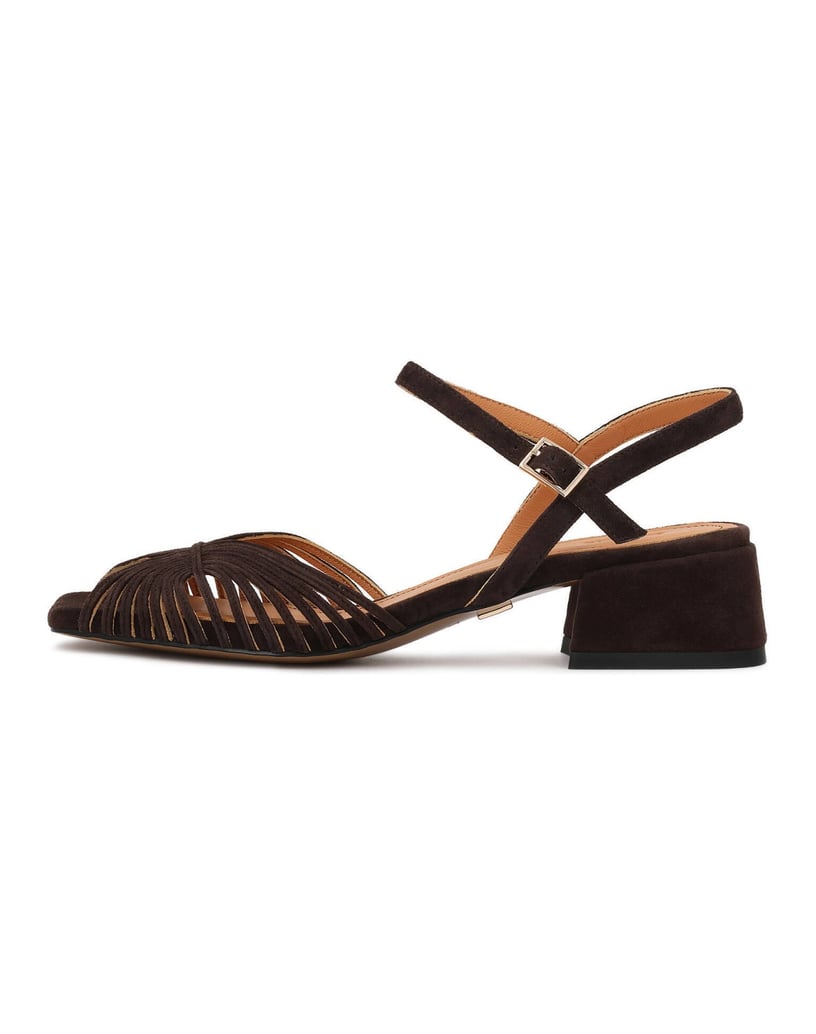 Kazar-Dark-brown-suede-sandals-with-fine-straps-tmavě-hnědá
