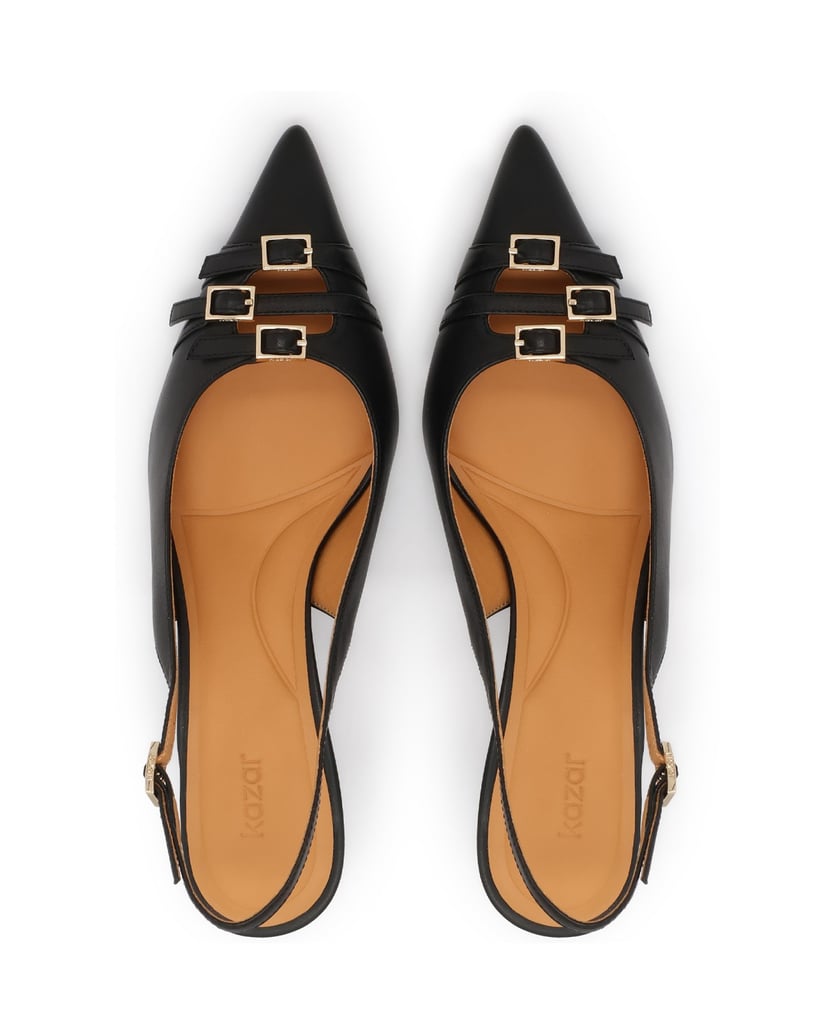 Kazar-Open-toe-pumps-with-open-heels-and-pointed-toes-čierna
