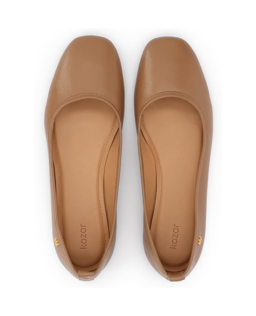 Kazar-Light-brown-leather-ballerinas-ťavia
