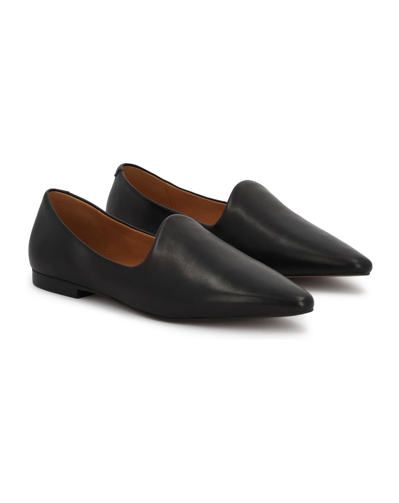 Kazar-Soft-black-leather-flat-shoes-čierna