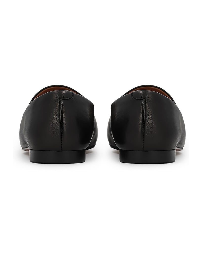 Kazar-Soft-black-leather-flat-shoes-čierna