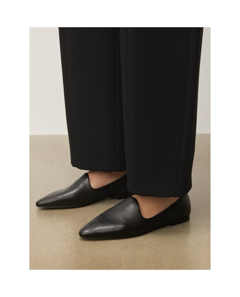Kazar-Soft-black-leather-flat-shoes-čierna