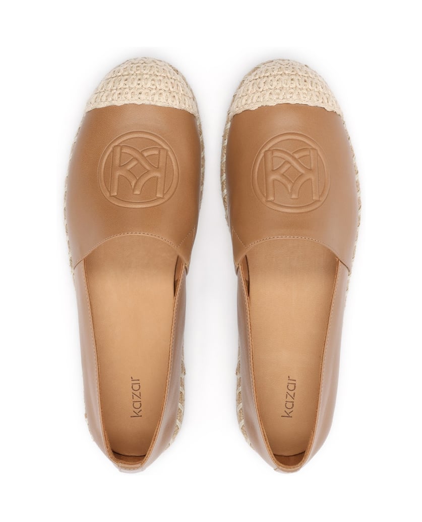 Kazar-Light-brown-flat-shoes-decorated-with-cord-ťavia
