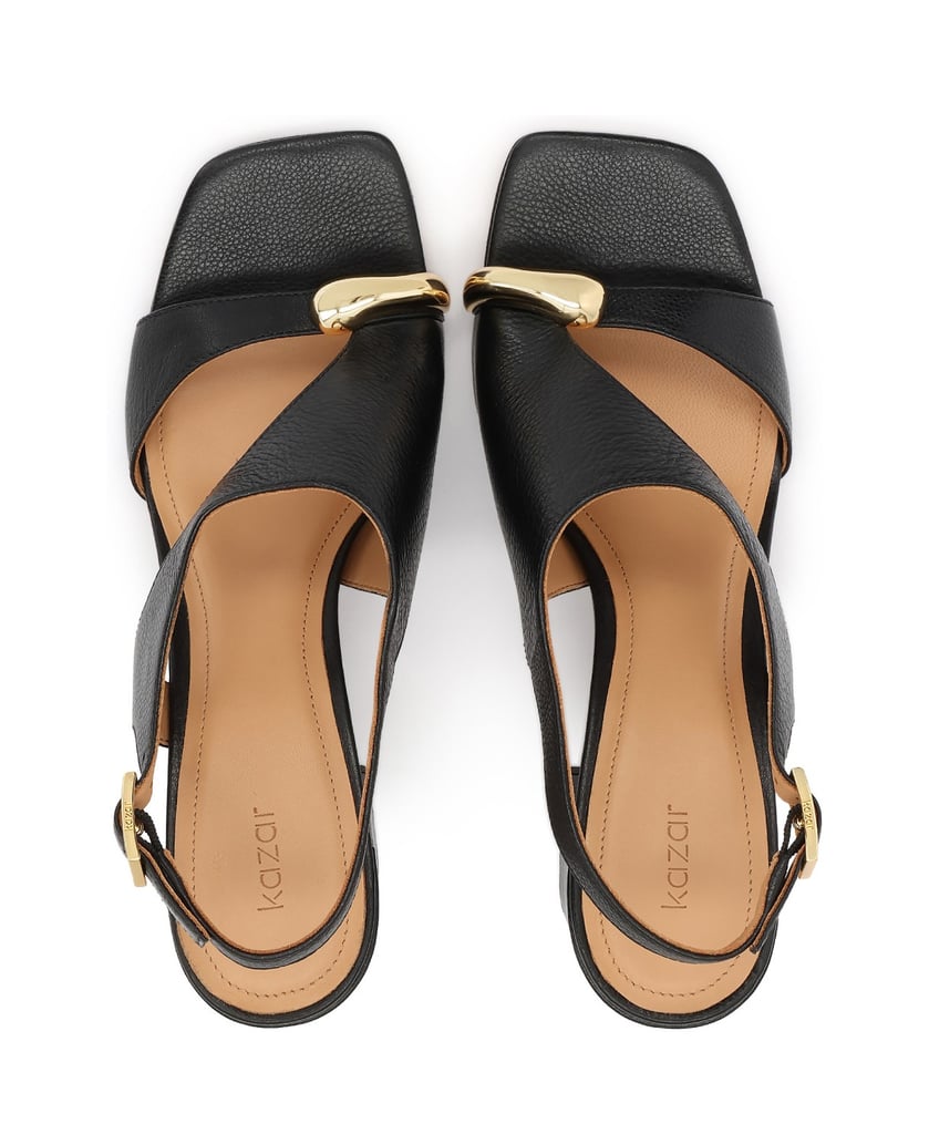 Kazar-Black-leather-sandals-with-jewelry-embellishment-čierna