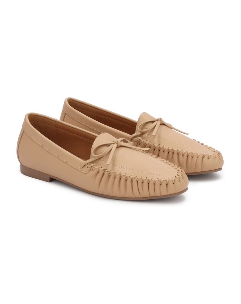 Kazar-Beigefarbene-Mokassins-mit-Ziernähten-beige