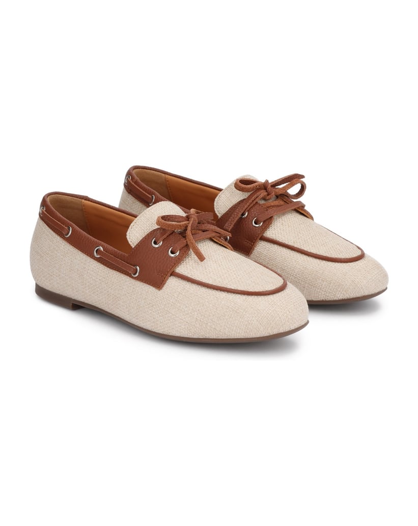 Kazar-Sailing-styled-shoes-in-canvas-fabric-and-leather-béžová