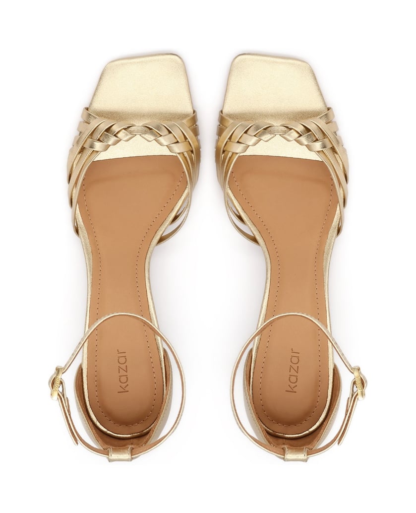 Kazar-Gold-heeled-sandals-with-braided-straps-zlatá