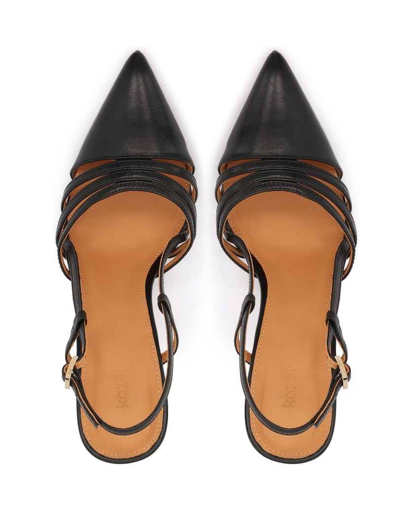 Kazar-Semi-open-leather-pumps-černá