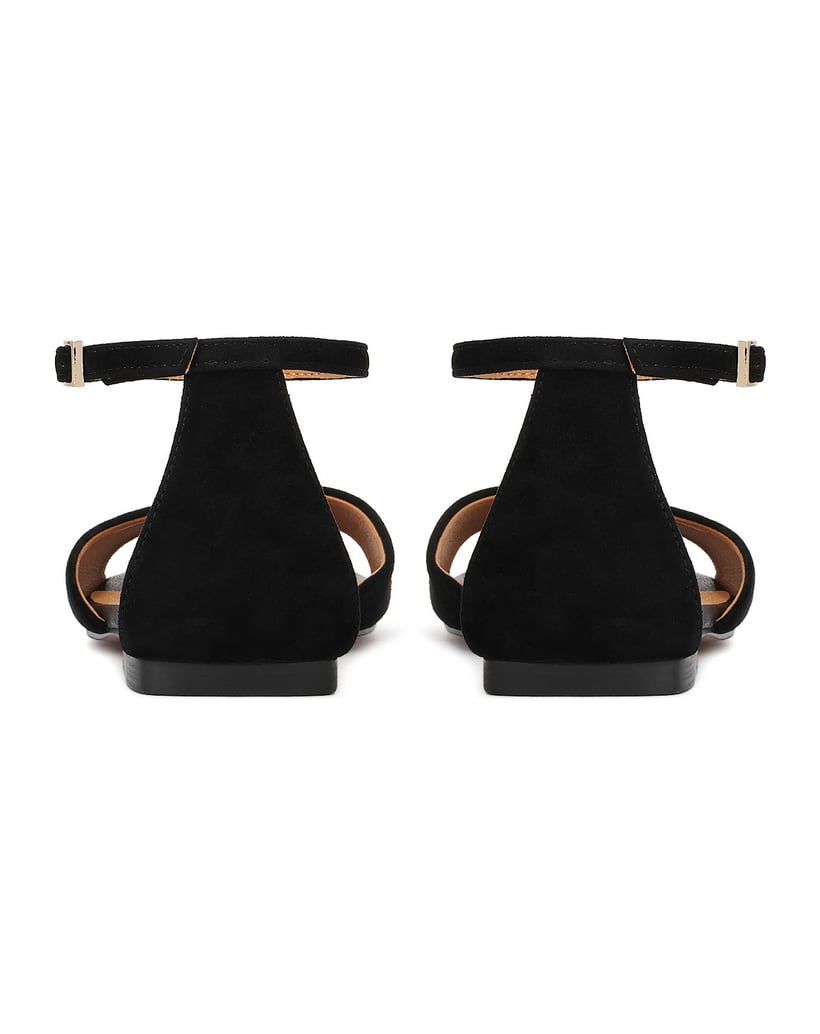 Kazar-Black-suede-sandals-with-strap-around-the-ankle-čierna