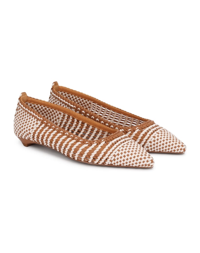 Kazar-Braided-leather-pumps-with-flat-heel-ťavia