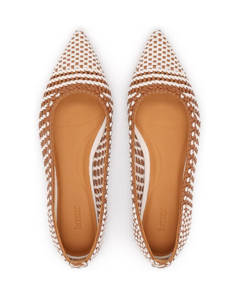 Kazar-Braided-leather-pumps-with-flat-heel-ťavia