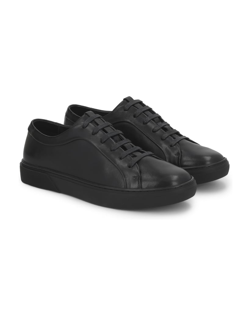 Kazar-Black-men's-leather-sneakers-čierna