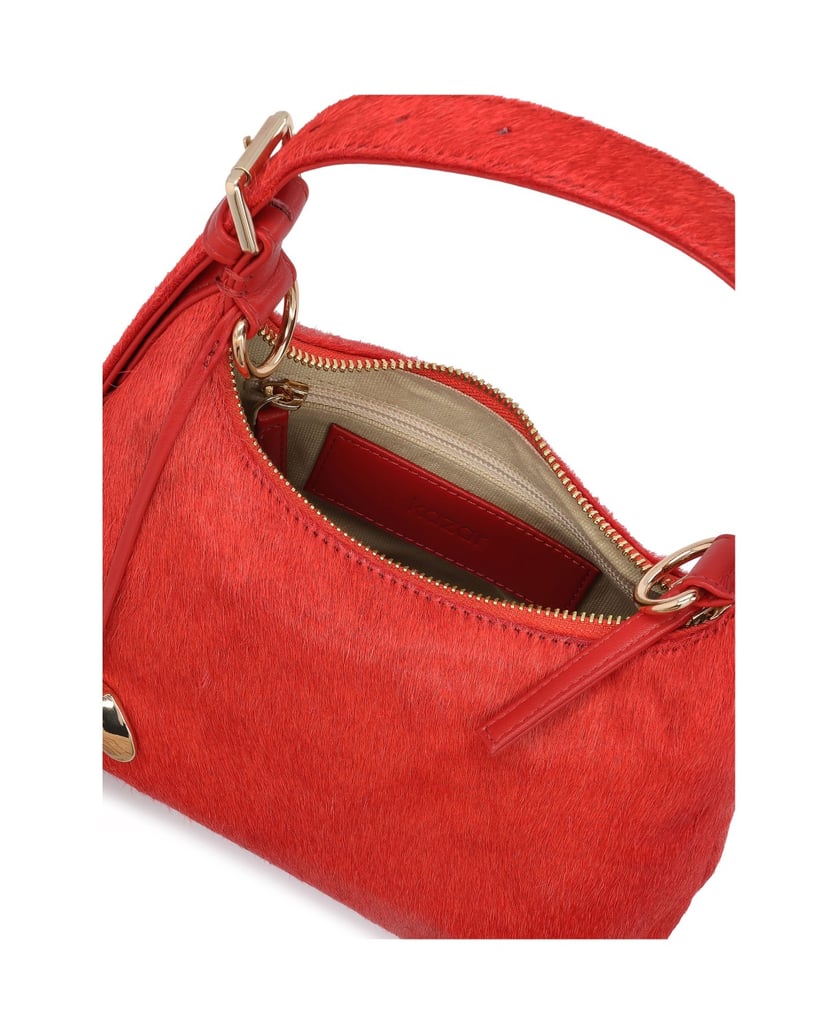 Kazar-Red-bag-made-of-leather-with-a-natural-hair-finish-červená