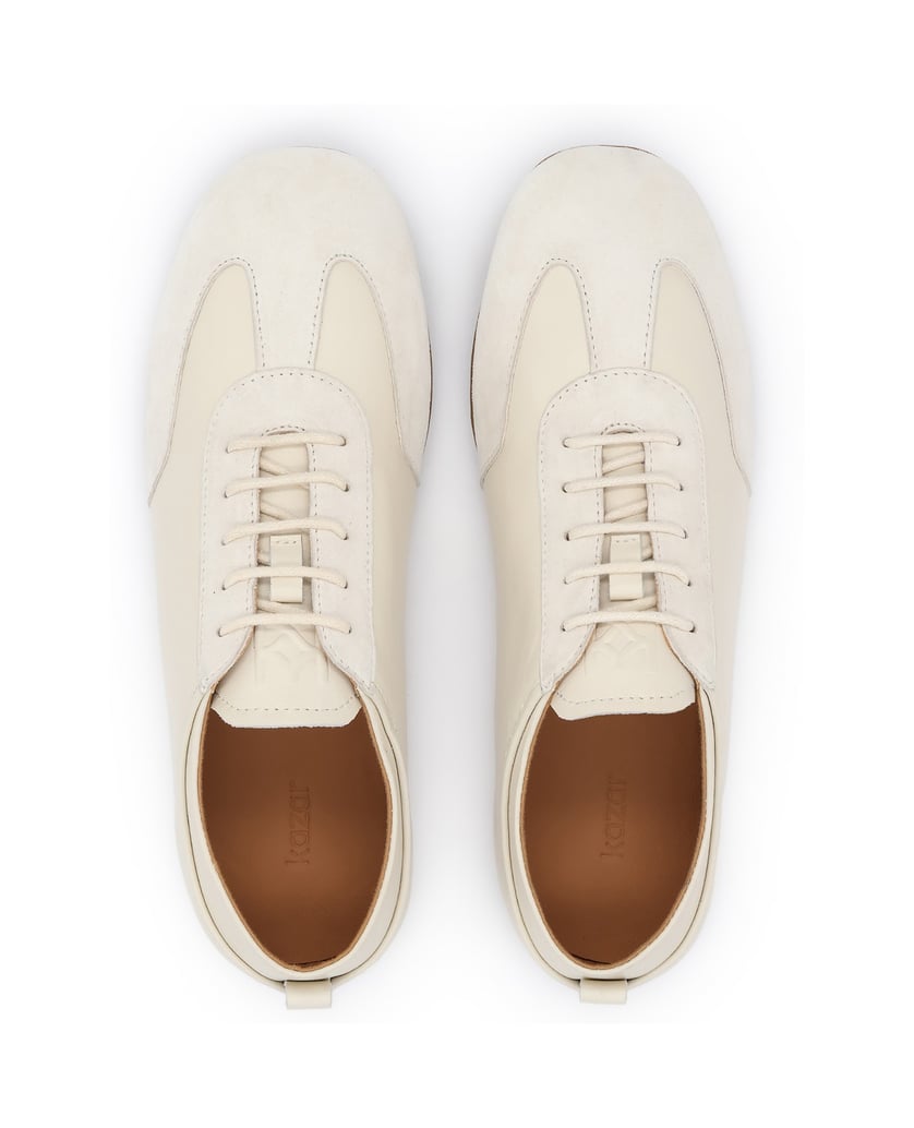 Kazar-Turnschuhe-aus-Glattleder-und-Wildleder-weiss
