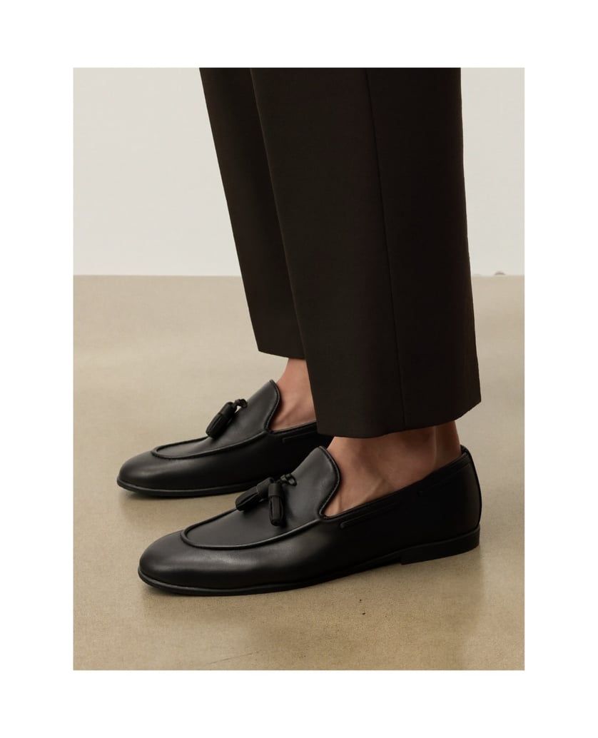 Kazar-Loafers-aus-Leder-in-Schwarz-mit-Clutches-im-klassischen-Stil-schwarz