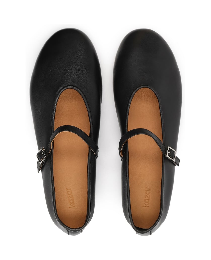 Kazar-Black-strappy-ballerinas-čierna