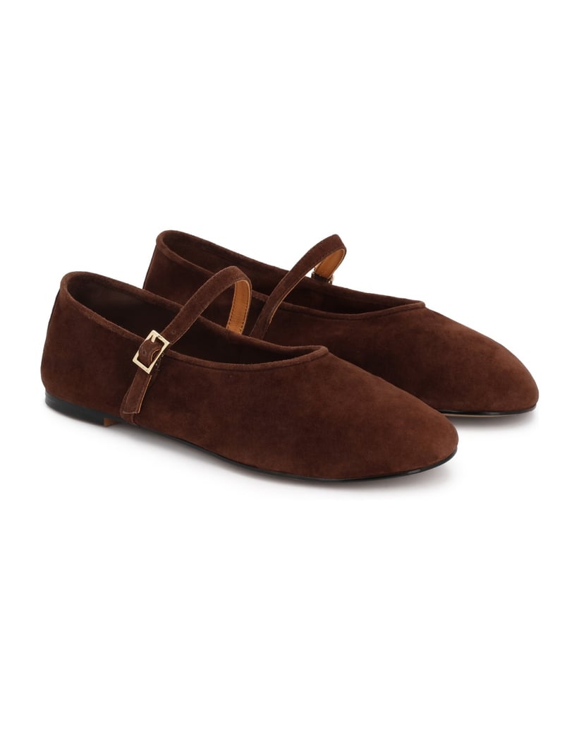 Kazar-Brown-suede-ballerinas-with-strap-hnedá