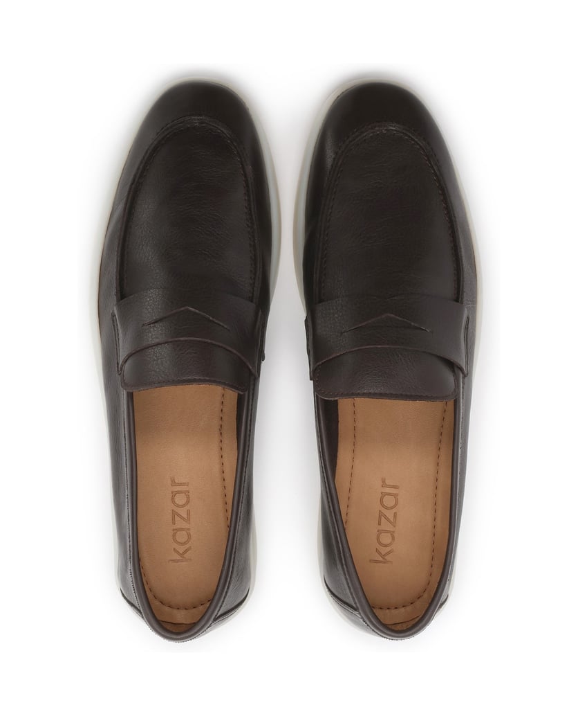 Kazar-Brown-leather-loafers-with-a-sneaker-style-sole-hnedá