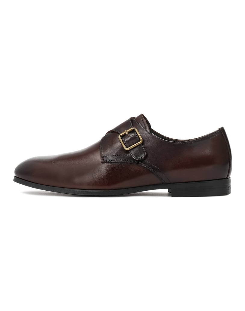 Kazar-Brown-men's-monk-leather-shoes-hnědá
