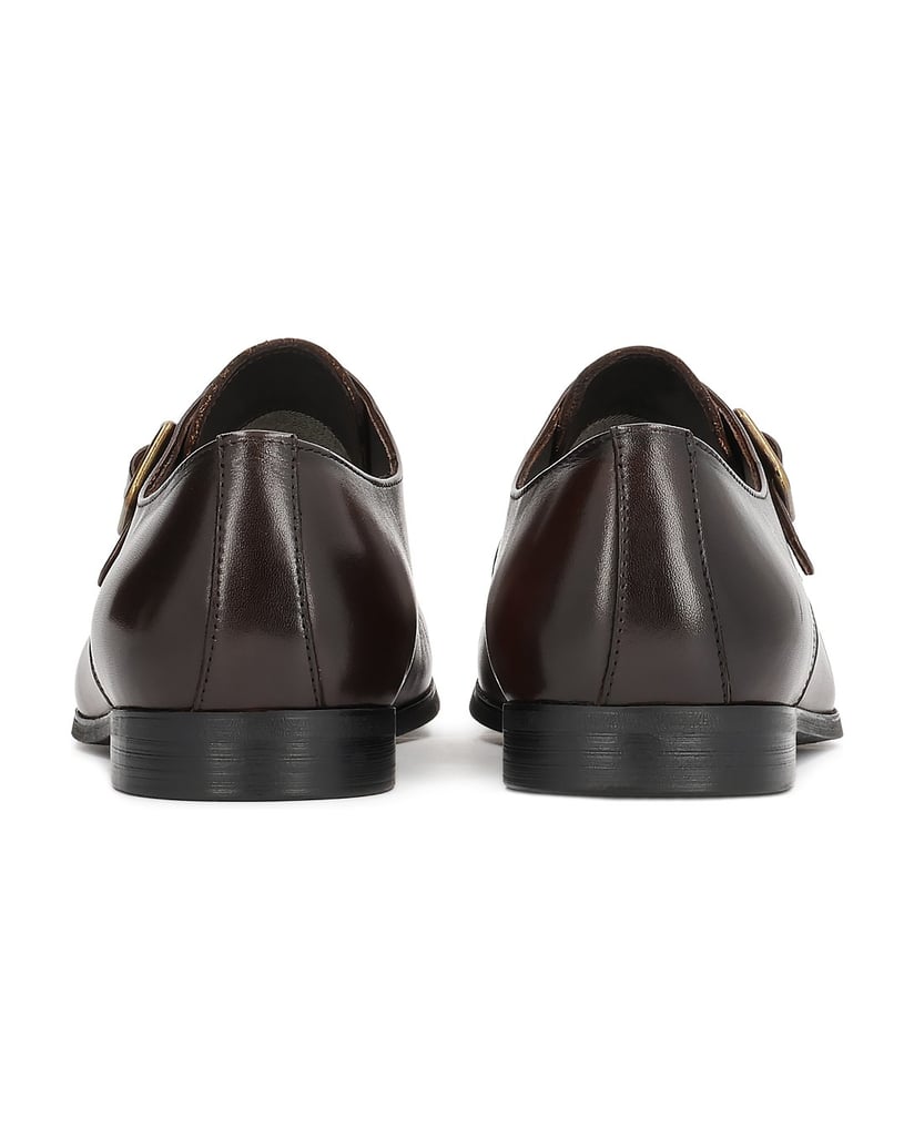Kazar-Brown-men's-monk-leather-shoes-hnědá