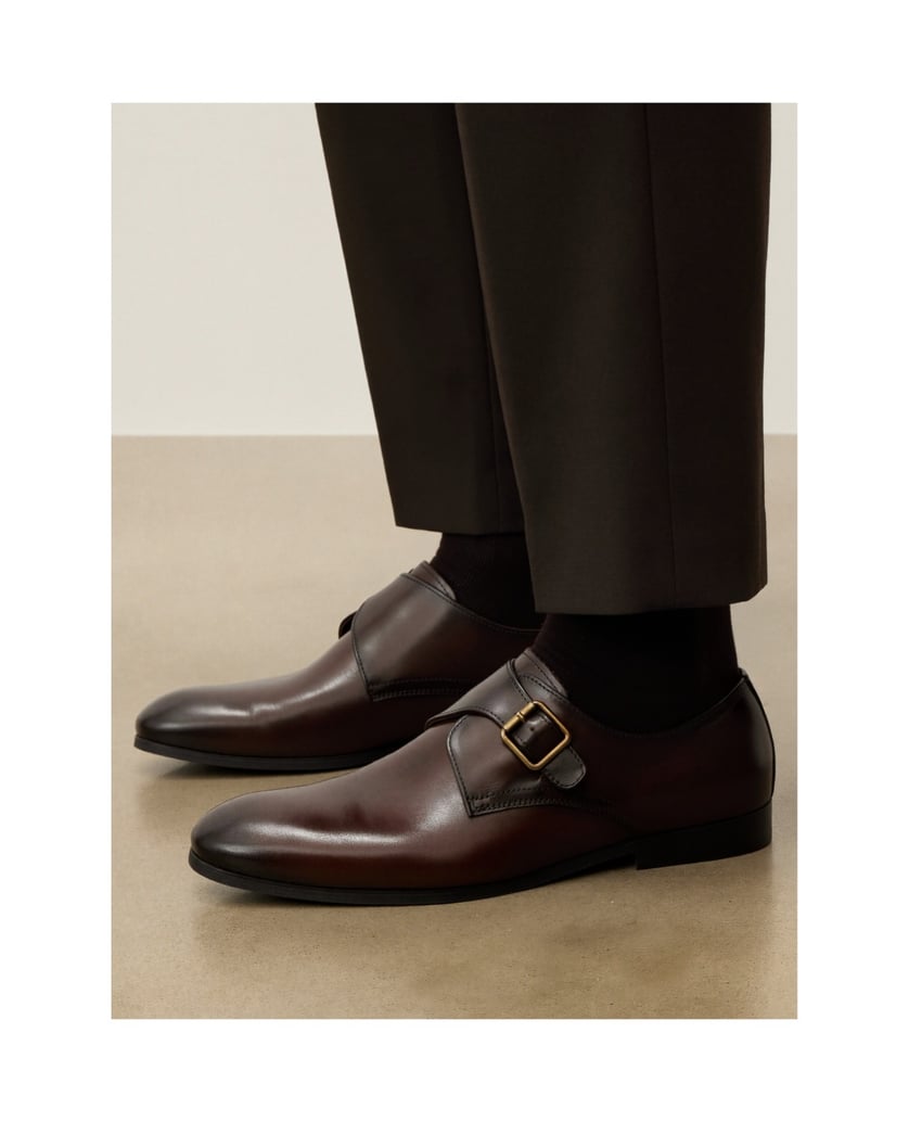 Kazar-Brown-men's-monk-leather-shoes-hnědá
