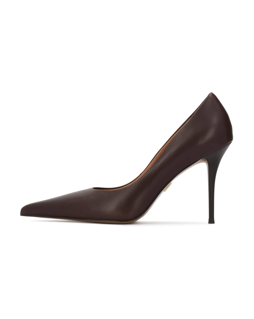 Kazar-Braune-Pumps-mit-länglicher-spitzer-Nase-braun
