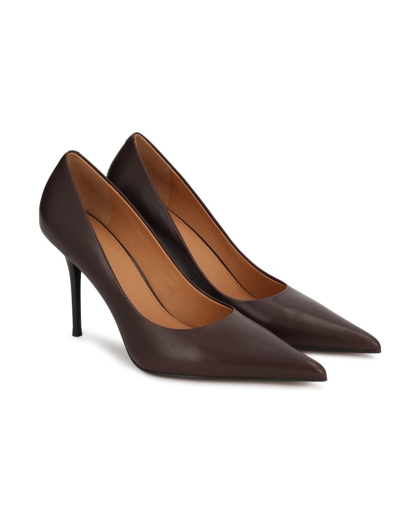 Kazar-Braune-Pumps-mit-länglicher-spitzer-Nase-braun