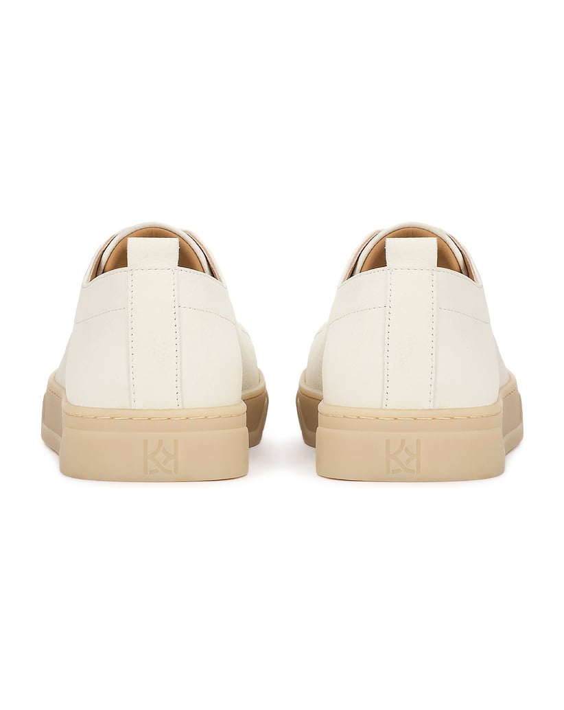 Kazar-Leather-sneakers-with-contrasting-sole-biela