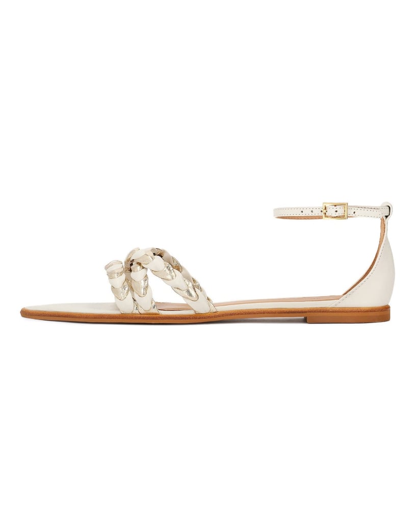Kazar-White-flat-sandals-with-strap-around-the-ankle-biela