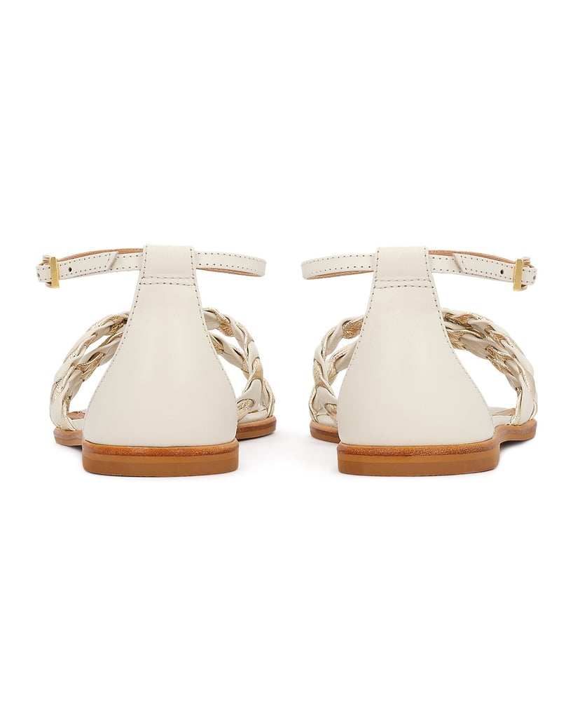 Kazar-White-flat-sandals-with-strap-around-the-ankle-biela