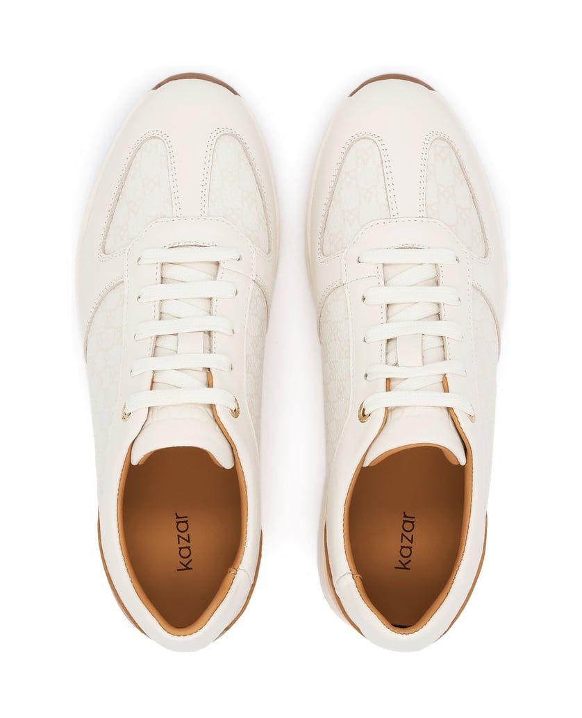Kazar-Sneakers-with-raised-sole-and-pattern-bílá