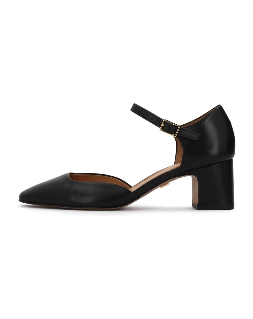 Kazar-Semi-open-leather-pumps-černá