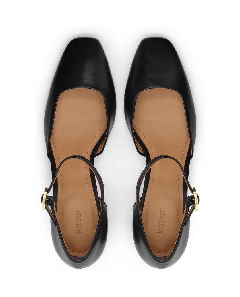 Kazar-Semi-open-leather-pumps-černá