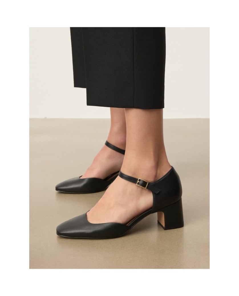 Kazar-Semi-open-leather-pumps-černá