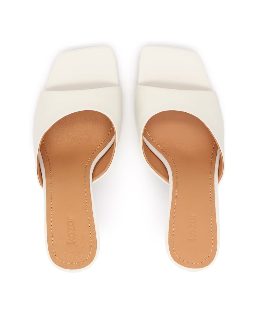 Kazar-Genuine-leather-mules-in-white-bílá