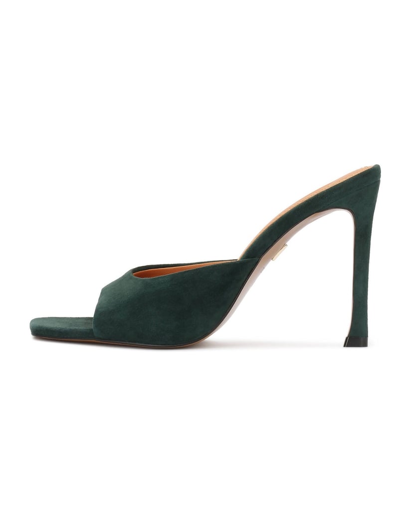 Kazar-Suede-heeled-mules-zelená
