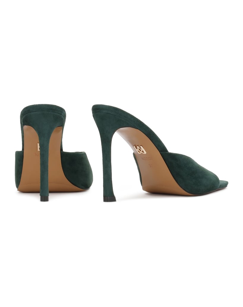 Kazar-Suede-heeled-mules-zelená