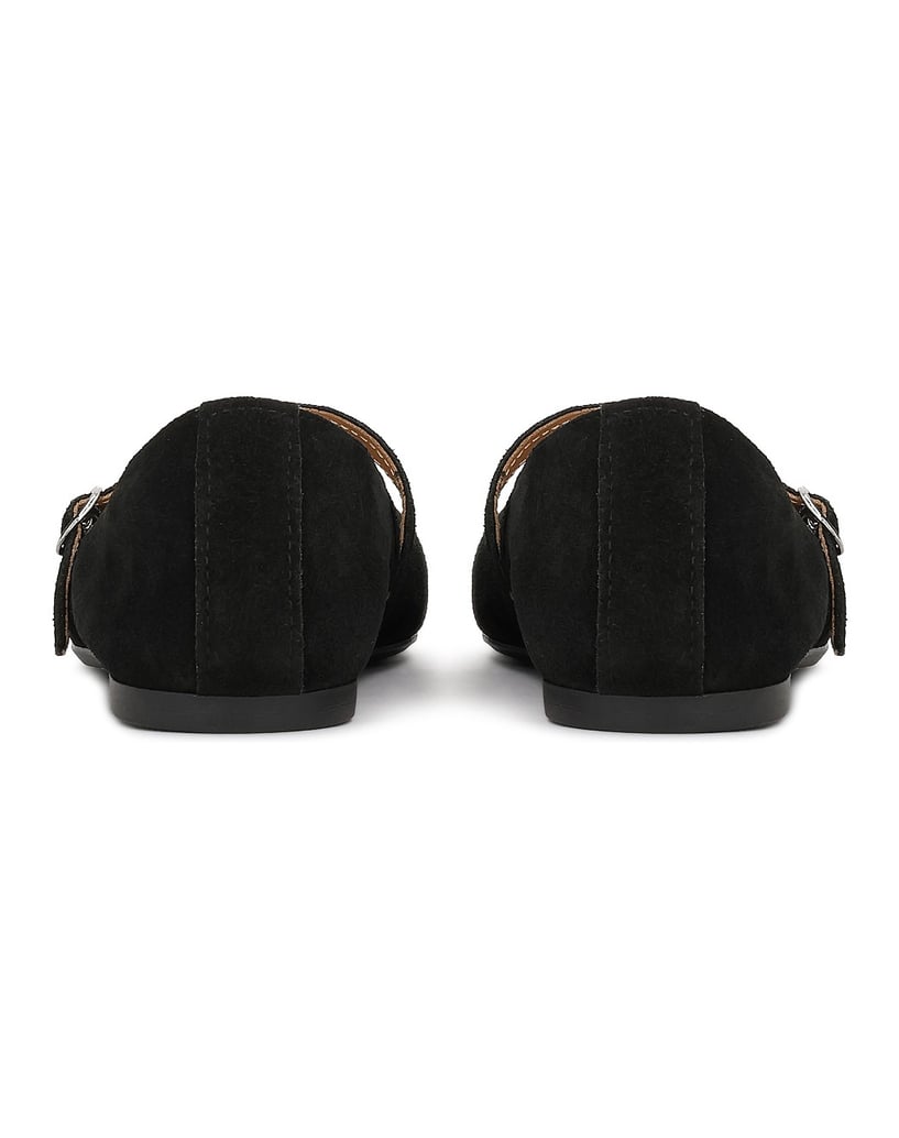 Kazar-Suede-strappy-ballerinas-černá
