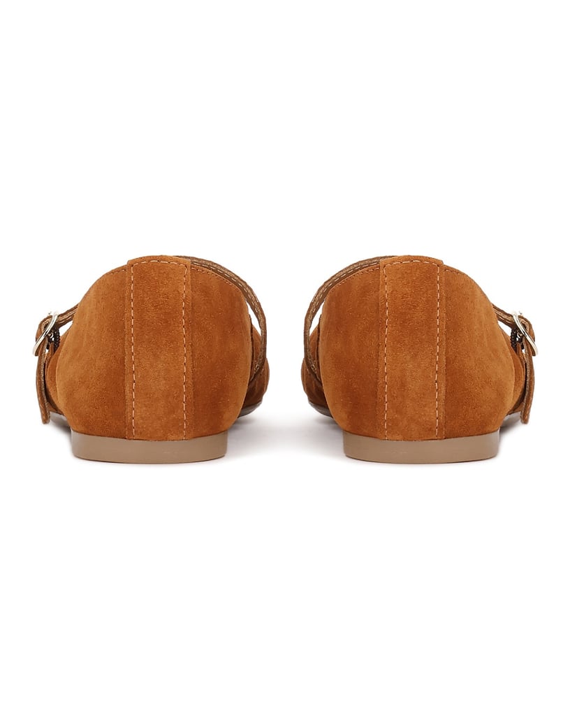 Kazar-Light-brown-suede-ballerinas-velbloudí
