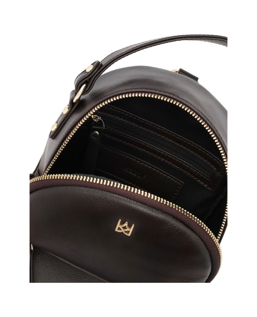 Kazar-Dark-brown-urban-leather-backpack-tmavě-hnědá