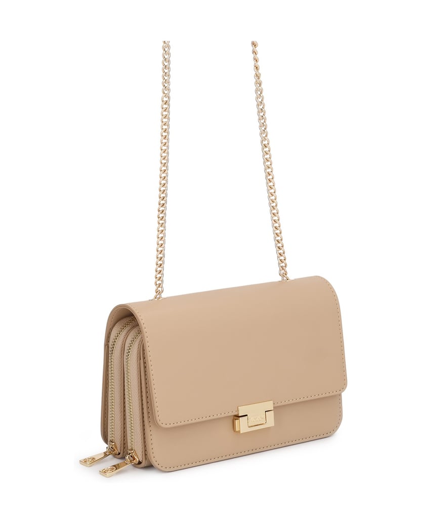 Kazar-Elegant-leather-chain-handbag-béžová