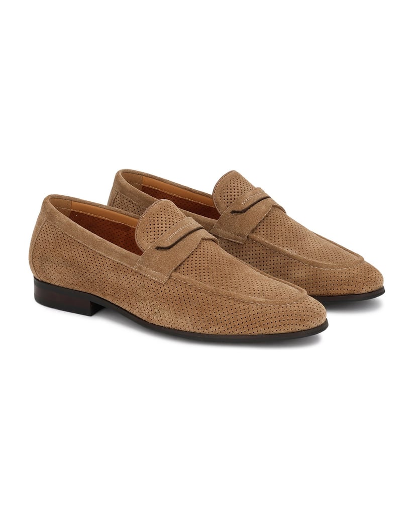 Kazar-Beige-suede-loafers-with-perforated-upper-béžová