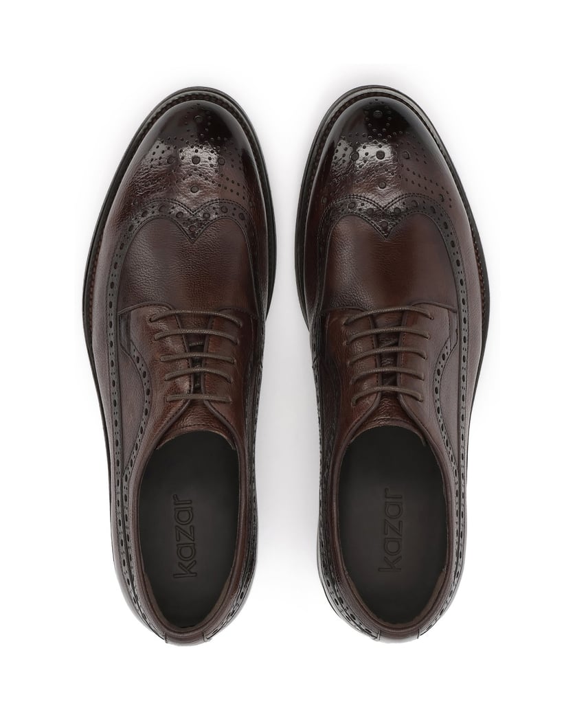 Kazar-Brown-formal-shoes-with-openwork-decoration-hnědá