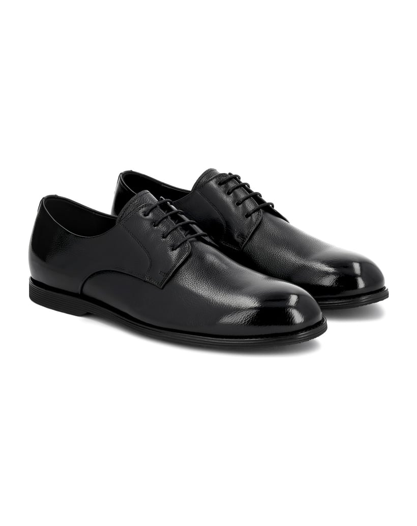 Kazar-Black-leather-derby-shoes-černá