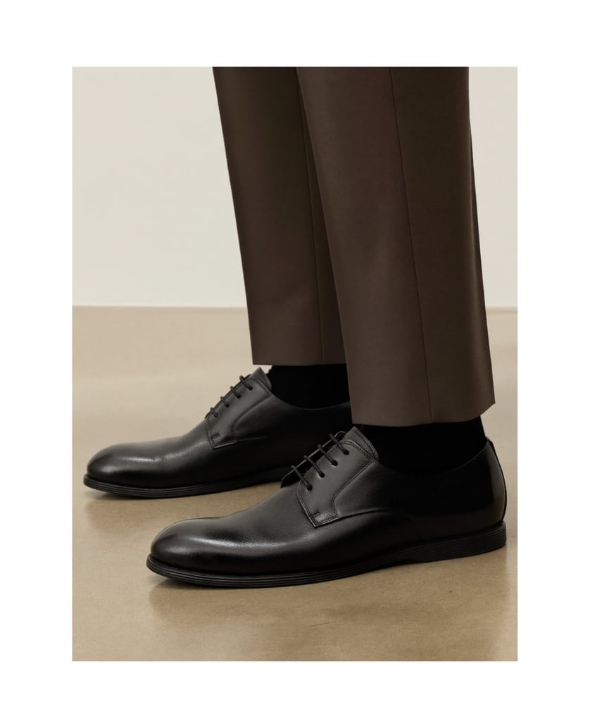Kazar-Black-leather-derby-shoes-černá