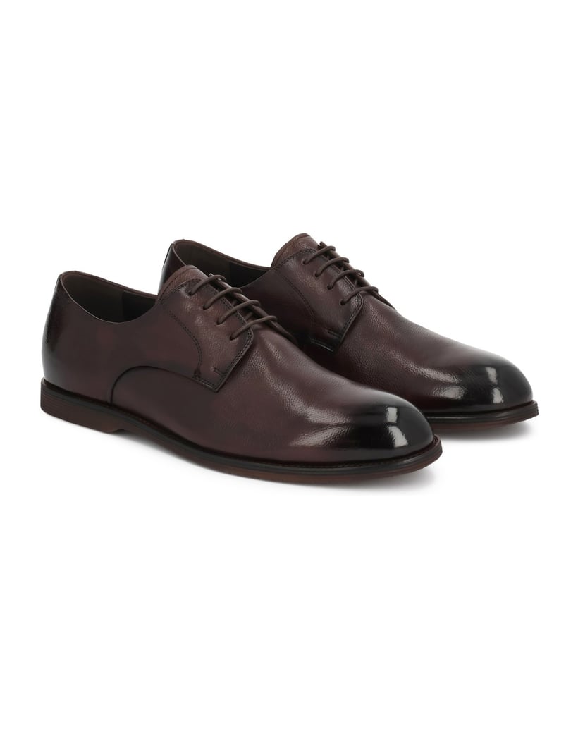 Kazar-Classic-brown-grained-leather-shoes-hnedá