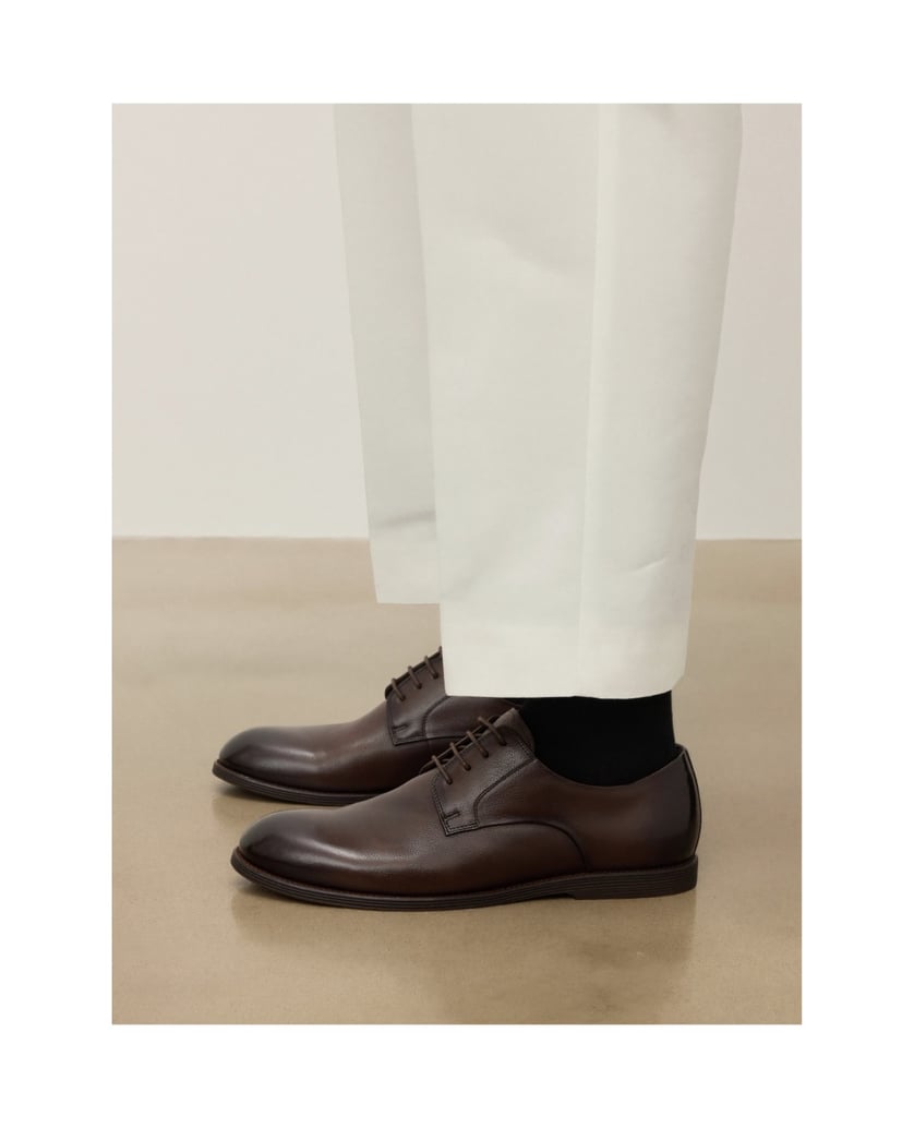 Kazar-Classic-brown-grained-leather-shoes-hnedá