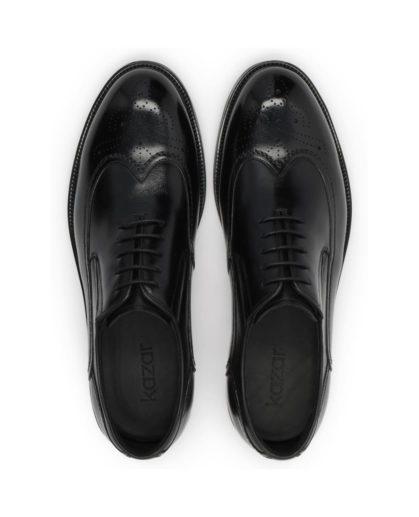 Kazar-Schwarze-Oxfords-mit-durchbrochenen-Verzierungen-Brogues-schwarz
